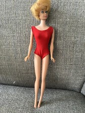 Vintage Blonde Bubble Cut Barbie Doll In Original Swimsuit 1960s Mattel picture