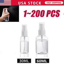 1~200PC 30ml/60ml Travel Spray Bottle Plastic Transparent Perfume Empty Atomizer picture