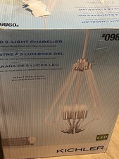 Kichler 34893 098285 LED 5-Light Chandelier Polished Nickel with Acrylic Accents picture