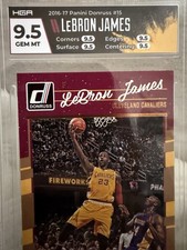 2016-17 Panini Donruss LeBron James #15 Cavaliers HGA 9.5 Graded Card picture