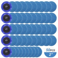 50PCS 2 inch 36 Grit Zirconia Die Grinder Sanding Discs Quick Change picture