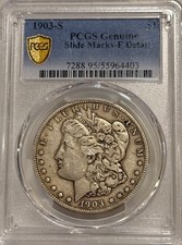 1903 S Morgan Silver Dollar PCGS F Details Tough Date Morgan picture