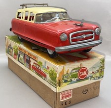 MARUSAN 1953 Nash Custom Station Wagon & OB 3340 Japan Tin Friction 1/17 FN-VF picture
