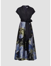 Kay Unger Samira Floral Gown in Dark Twilight Multi Size 4 NWT $368 picture
