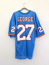 Authentic Eddie George Signed Houston Oilers NFL Jersey ROY '96 Inscribed JSA XL picture