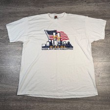 Y2K 9-11 Gone But Not Forgotten Twin Towers New York City T-Shirt Size XL picture