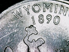 2007-P Wyoming Quarter Error, Die Chip on Hat (QE151) picture