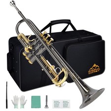 EASTROCK Bb Trumpet Standard Set Black Nickel (Hand Carved Craft) picture