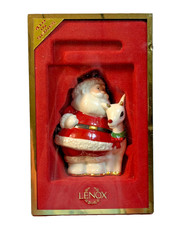 LENOX 2004 Rudolph with Santa 4th Series Christmas Ornament w/ Box picture