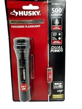 Husky 500-Lumens Dual Power Focusing 6 modes Flashlight rechargeable 1010865352 picture