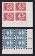 SWITZERLAND 1959 Montreux set of 2 in blocks of 4 SG 608-609 MNH/** (CV £170+) picture