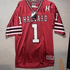 Vintage Harvard Crimson Colosseum Football Jersey Embroidered #1 Men Sz M NWT picture