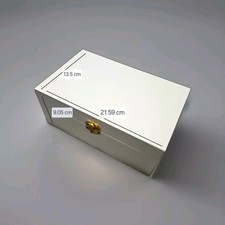 White Wooden Chest Storage Box Keepsake Personalized Gifts USA SELLER WHOLESALE picture