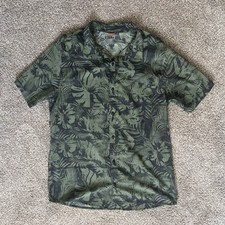 Roark Bless Up Shirt Mens L Jungle Green Graphic Perforated Breathable Hiking picture