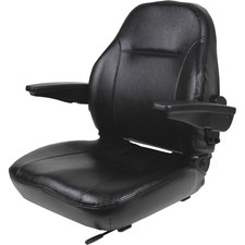 Black Talon Premium High-Back Steel Tractor Seat, Black, Model# 440002BK picture