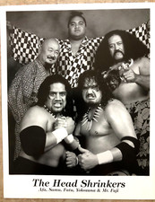 The Head Shrinkers Afa Yokozuna Mr. Fugi Original Promo Photo 8x10 WWE WWF RARE picture