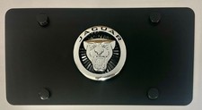 3D Jaguar Front Black Vanity Stainless Still Heavy Duty Plate Frame Holder picture
