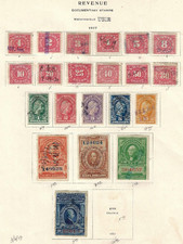Usa: 1917; to 1927, rest of collection in 3 old pages, revenues, Used, EBN058 picture