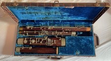 vintage Cabart Paris BASSOON German system keywork w/ Schreiber bocal & case picture