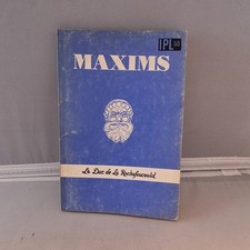 Maxims of Le Duc de La Rochefoucauld 1917 Heard Jr English Trans Colonial Press picture