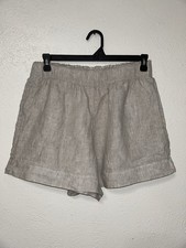 Quince 100% European Tan Linen Shorts – Women’s Size Large picture
