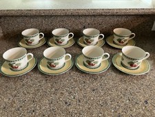 (8) Villeroy Boch FRENCH GARDEN FLEURENCE Cups & Saucers, NWOT picture