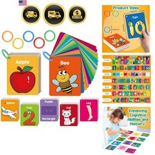 Toddler Flash Cards Baby Cognitive Flashcards for Kids, Learning Alphabet, Nu... picture