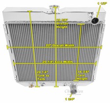 Champion Racing 4 Row Aluminum Radiator For 1963 - 70 Ford/Mercury Cars picture