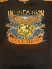 Vtg 90s HARLEY DAVIDSON Motors Fun Wear *DOUBLE SIDED* Tshirt Made In USA Large picture