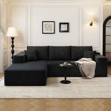 Uimoso Modular Sectional Sofa L Shaped Cloud Couch with Chaise Dark Grey picture