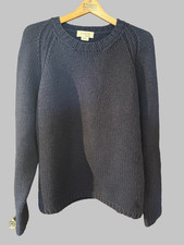 Vintage J. Crew Sweater Mens Medium Blue Wool Crew Neck Pullover Y2K Knit picture