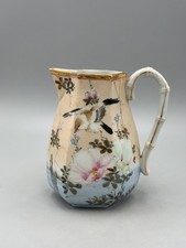 Antique Japanese Hexagonal Porcelain Pitcher, Meiji‑Taisho period circa 1900 picture