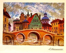 Anatole Krasnyansky Ukrainian 1930-2023 SIGNED Lithograph COA Cert Authenticity picture