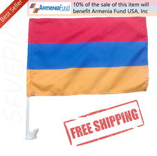 Armenia Flag Window Patriotic Armenian Car Flag 12