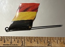 1910's WARD'S BREAD TIP-TOP & DAINTY MADE Celluloid Belgium Flag Stick Pin picture