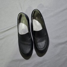 Alegria Emma Clogs Women 38 8 Black Leather Wedge Slip On Shoes EMM-601 picture