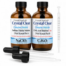CDS Water Purification Solution Micro Dropper Glass Bottle Set 8 oz USA picture