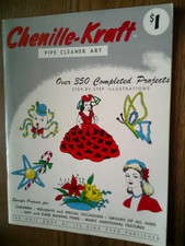 Vintage 1958  Chenille-Kraft Pipe Cleaner Craft Art Book 350 Projects picture