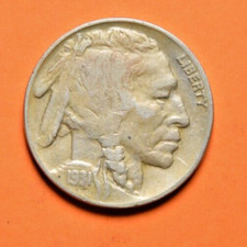 1931 S Indian Head Buffalo Nickel ~ F FINE ~ 5c US Coin picture