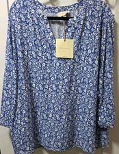 NWT CYNTHIA ROWLEY Womens Floral Tunic Top Blouse Plus Size 2X picture