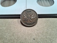 1937 CANADIAN SMALL CENT STOCK PHOTO picture