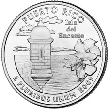 2009 P Puerto Rico Territory State Quarter. Uncirculated from US Mint roll. picture