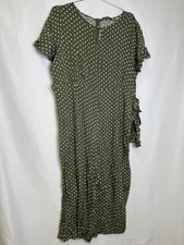 Bloom Chic Green White Polka Dot Wide Leg Romper Plus Size 14-16 *NEW WITH TAG* picture
