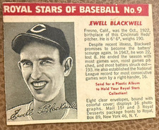1950 Royal Desserts #9 Ewell Blackwell   VGEX picture