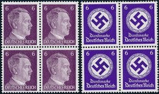 BS Stamp Selection Germany Block WWII 3rd Reich Hitler Official 6PF Pair MNH picture