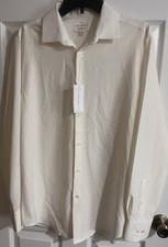 Con.Struct Men's Ivory Slim Fit Dress Shirt Sz Large 16-16.5/34-35 NWT RT$80 picture