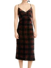 J.Crew Women's Midi Dress in Velvet Stewart Tartan picture