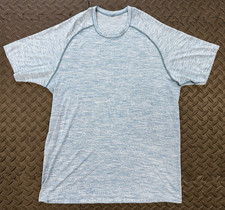 Lululemon Metal Vent Tech Mens Large T-Shirt Blue Seamless Short Sleeve Tee picture