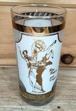 Vintage Roy Rogers & Trigger Glass 1960s Gold Trim Western Collectible Museum  picture