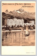 Montreux Palace Hotel Montreux Switzerland Vintage Postcard picture
